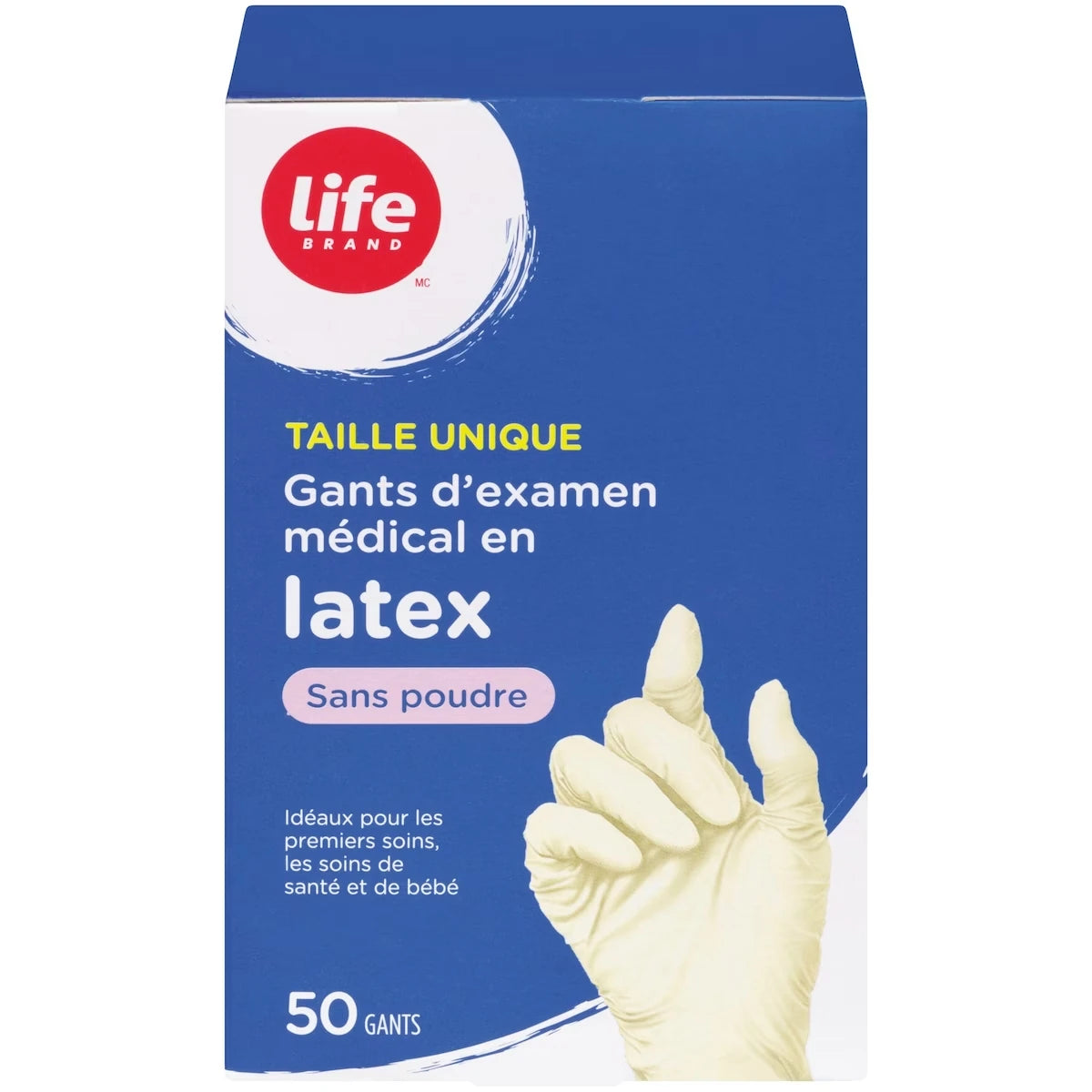 Gants d'examen médical en latex 50c
