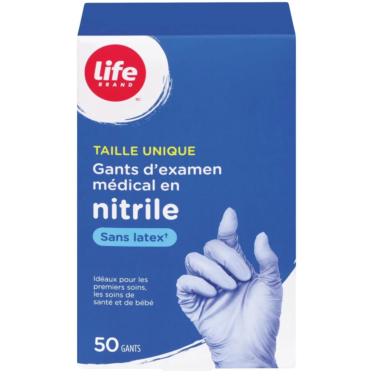 Gants d'examen médical en nitrile 50ct