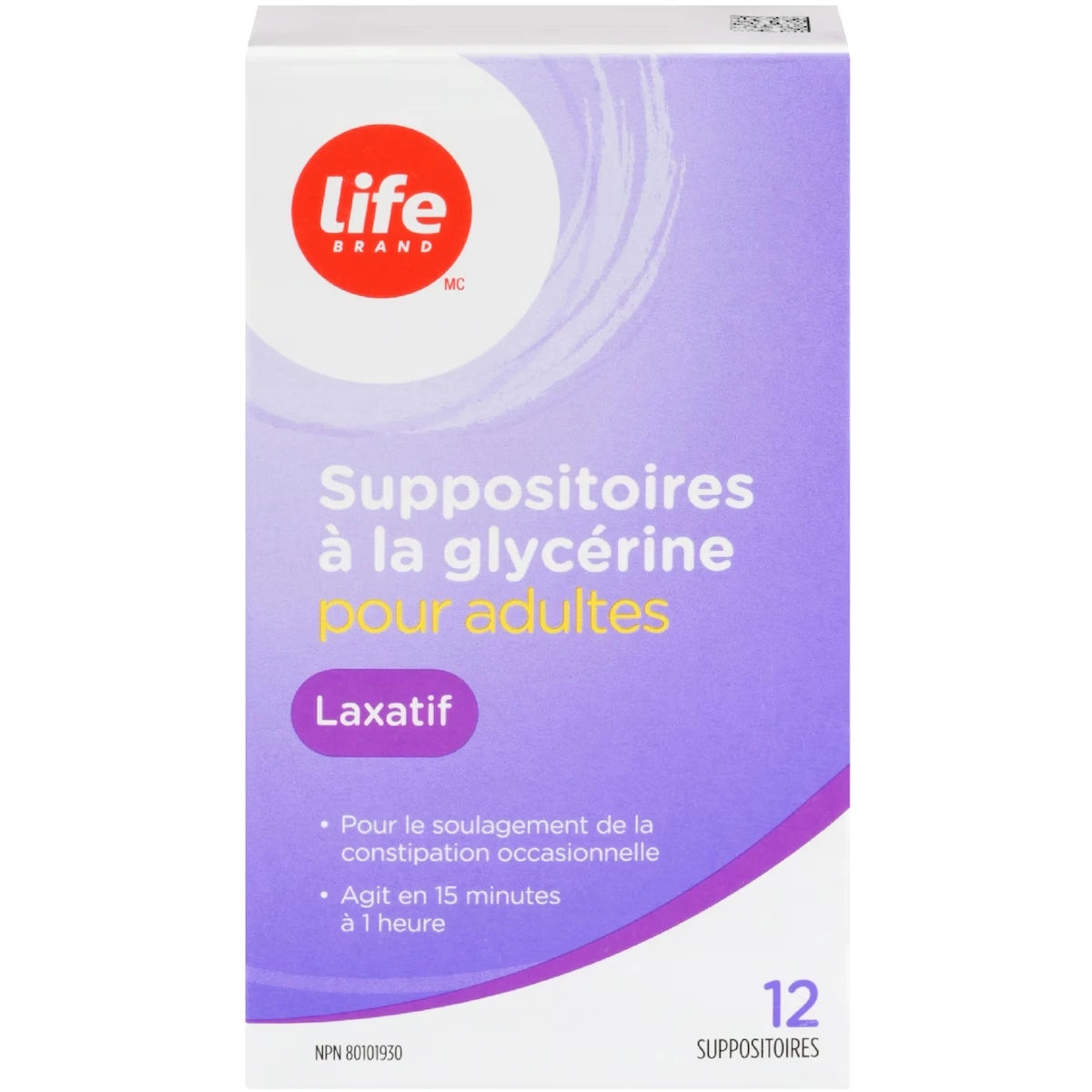 Suppositoires á la glycérine pour adultes