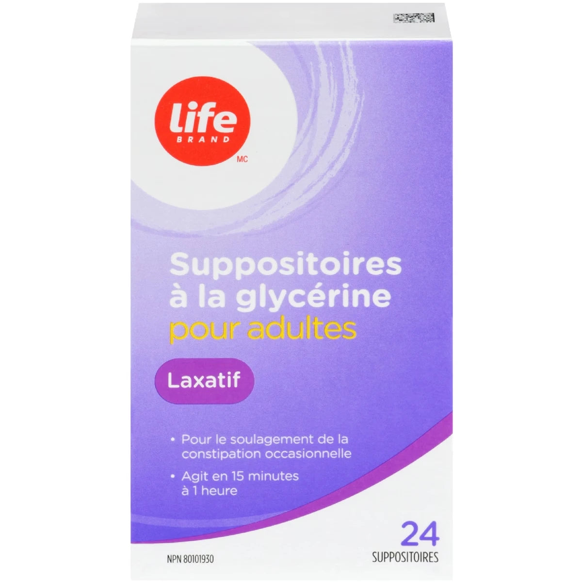 Suppositoires á la glycérine pour adultes