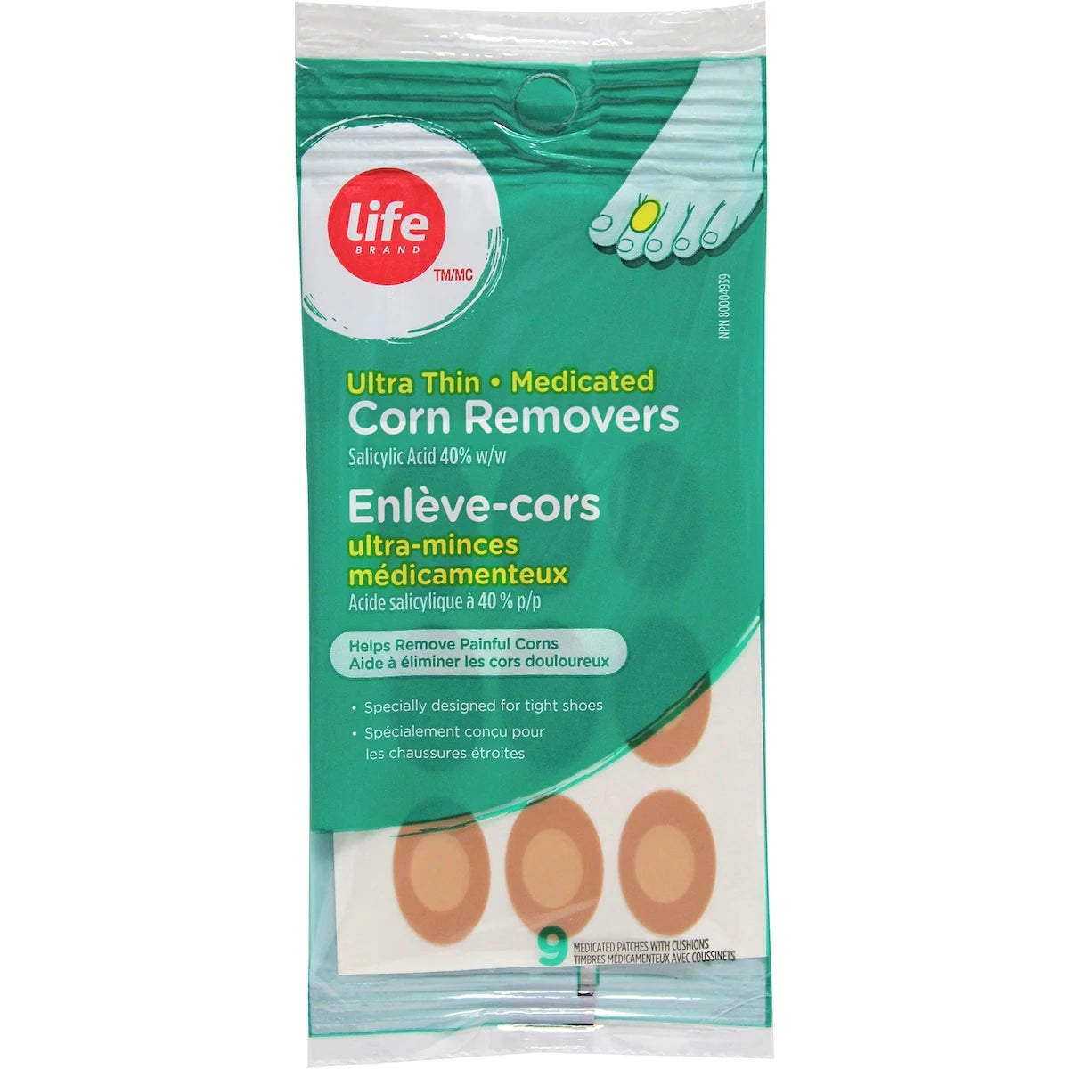 Enlève-cors ultra-minces médicamenteux  Acide salicylique à 40 % p/p