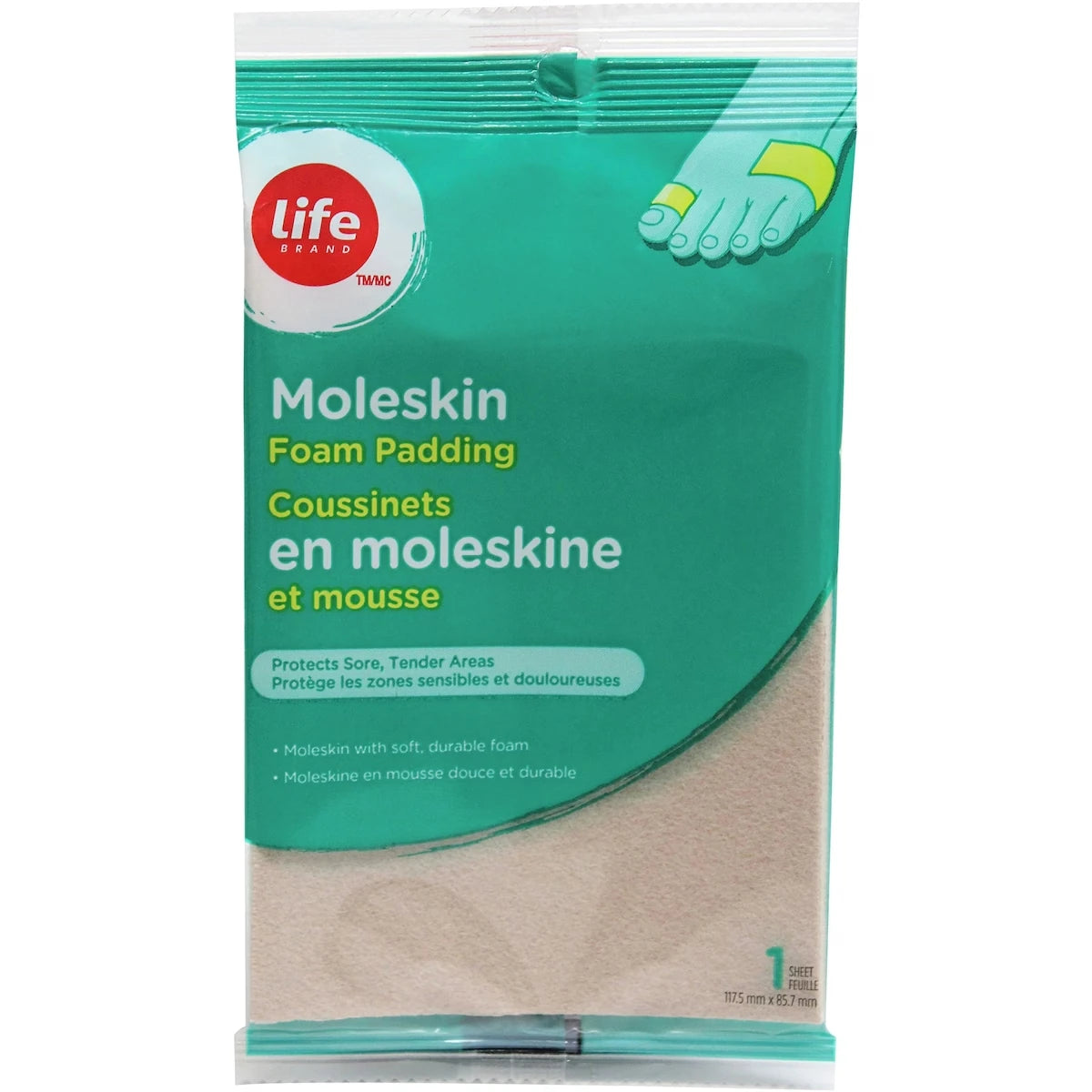 Coussinets en moleskine et mousse