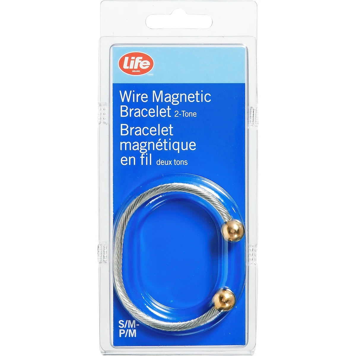 Bracelet magnétique en fil à deux tons, P/M