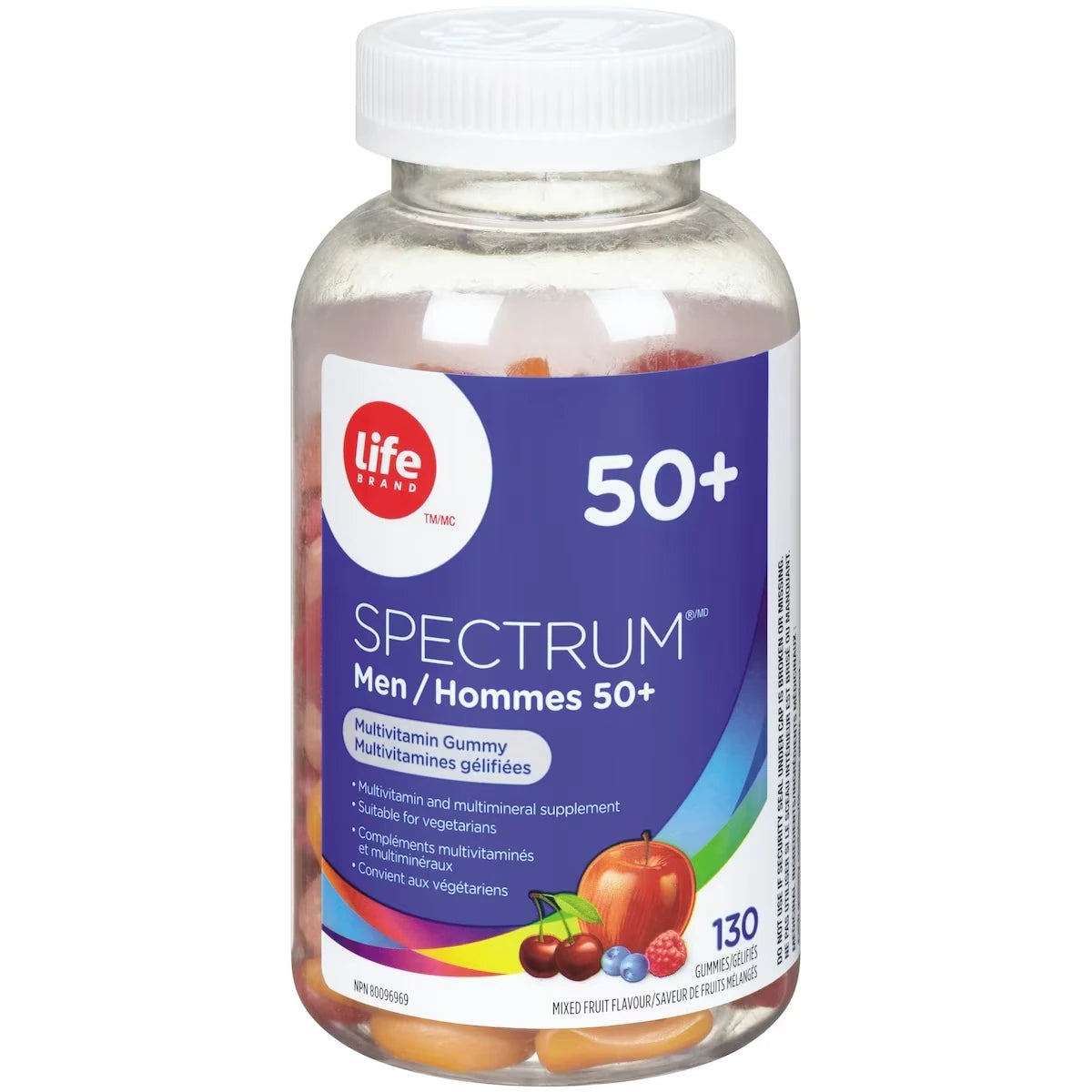 Spectrum hommes 50  + multivitamines gelifiées