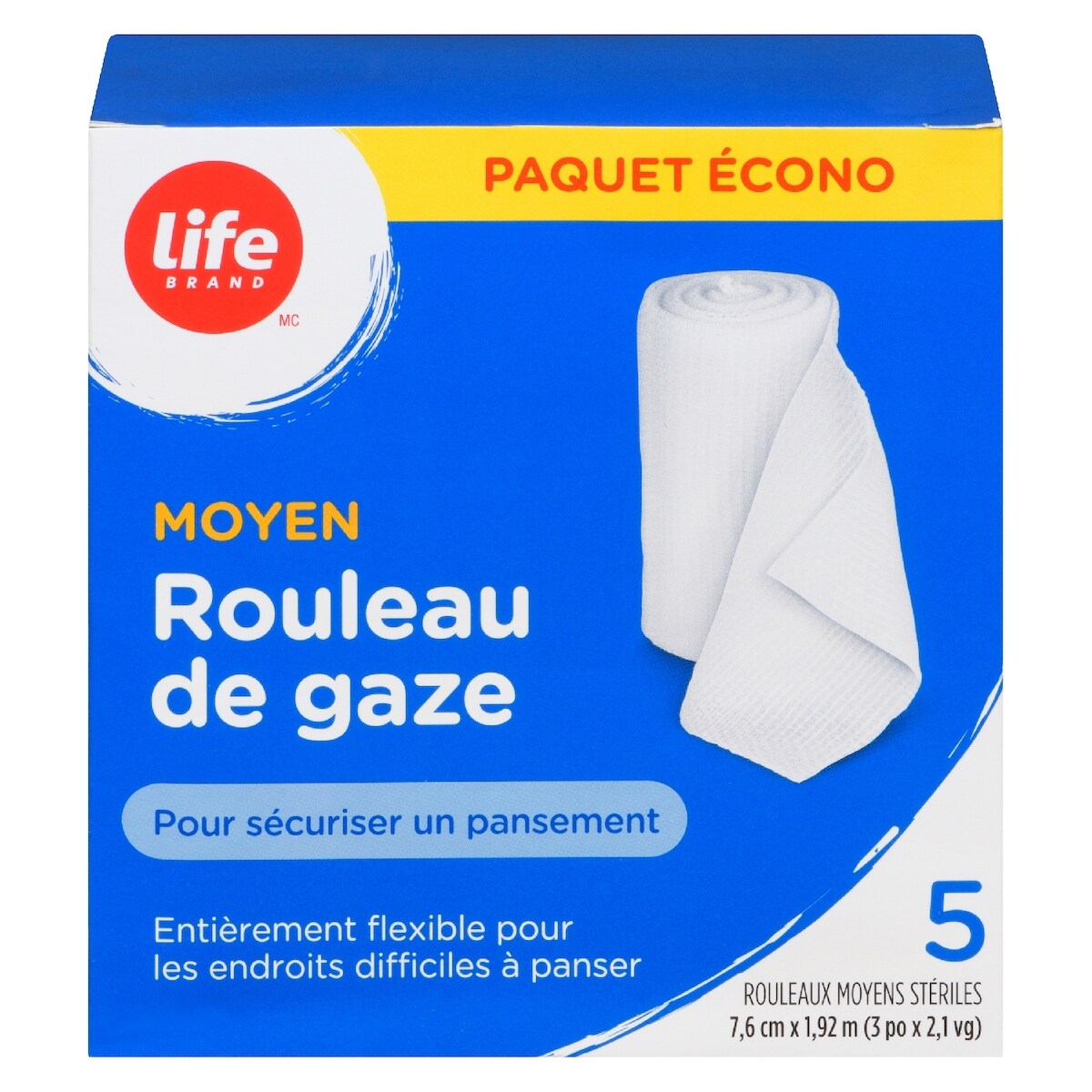 MOYEN Rouleau de gaze Pour securiser un pansement