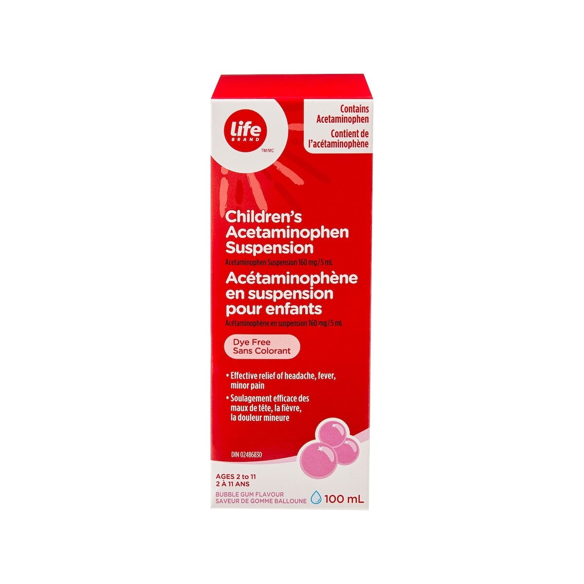 Acétaminophène en suspension pour enfants