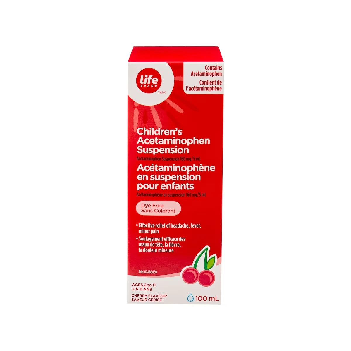 Acétaminophène en suspension pour enfants