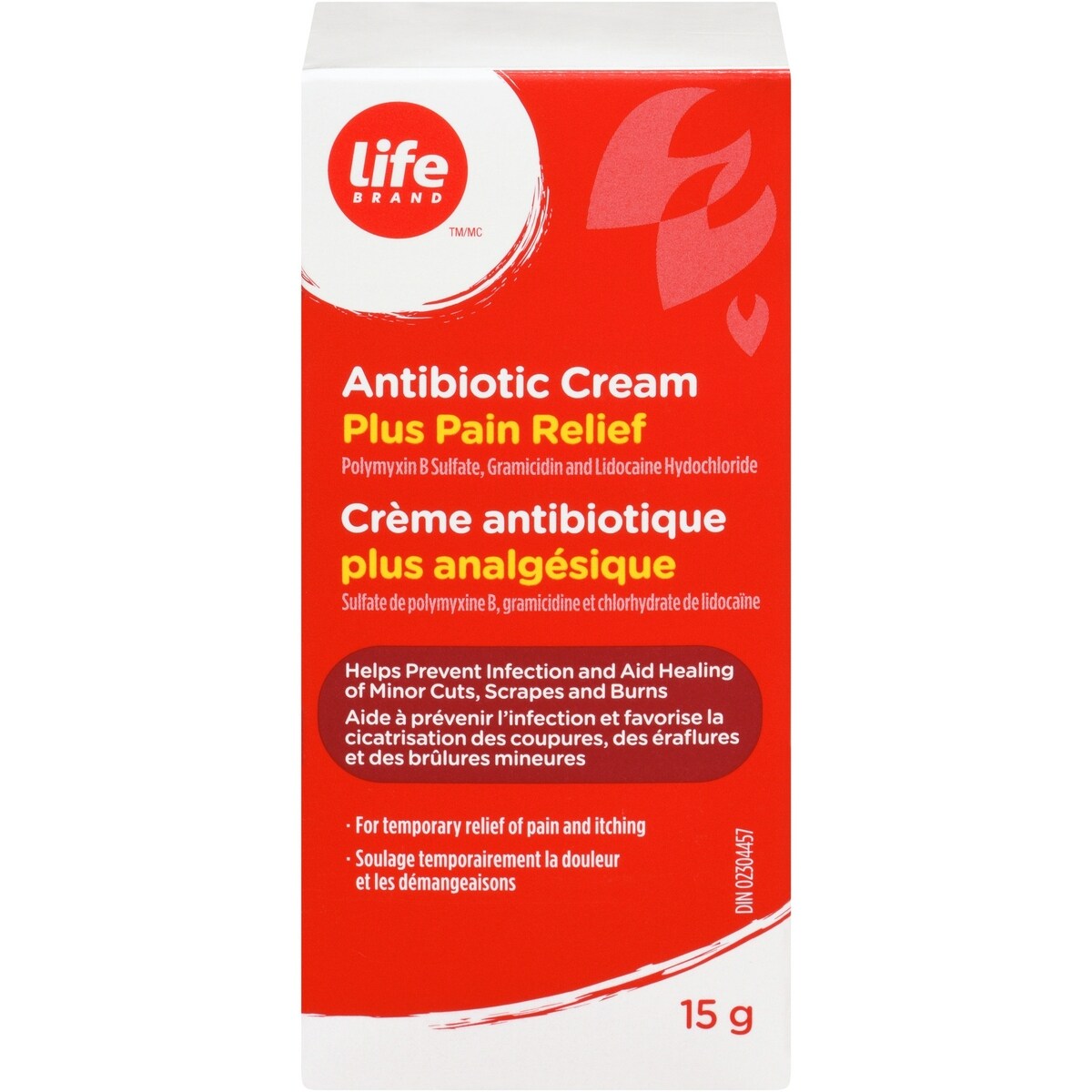Crème antibiotique plus analgésique