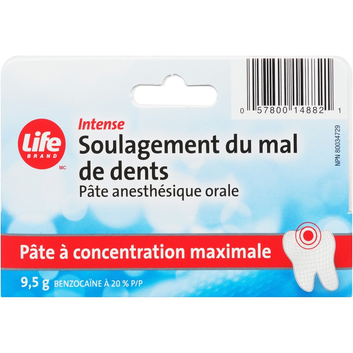Soulagement du mal de dents pate a concentration maximale