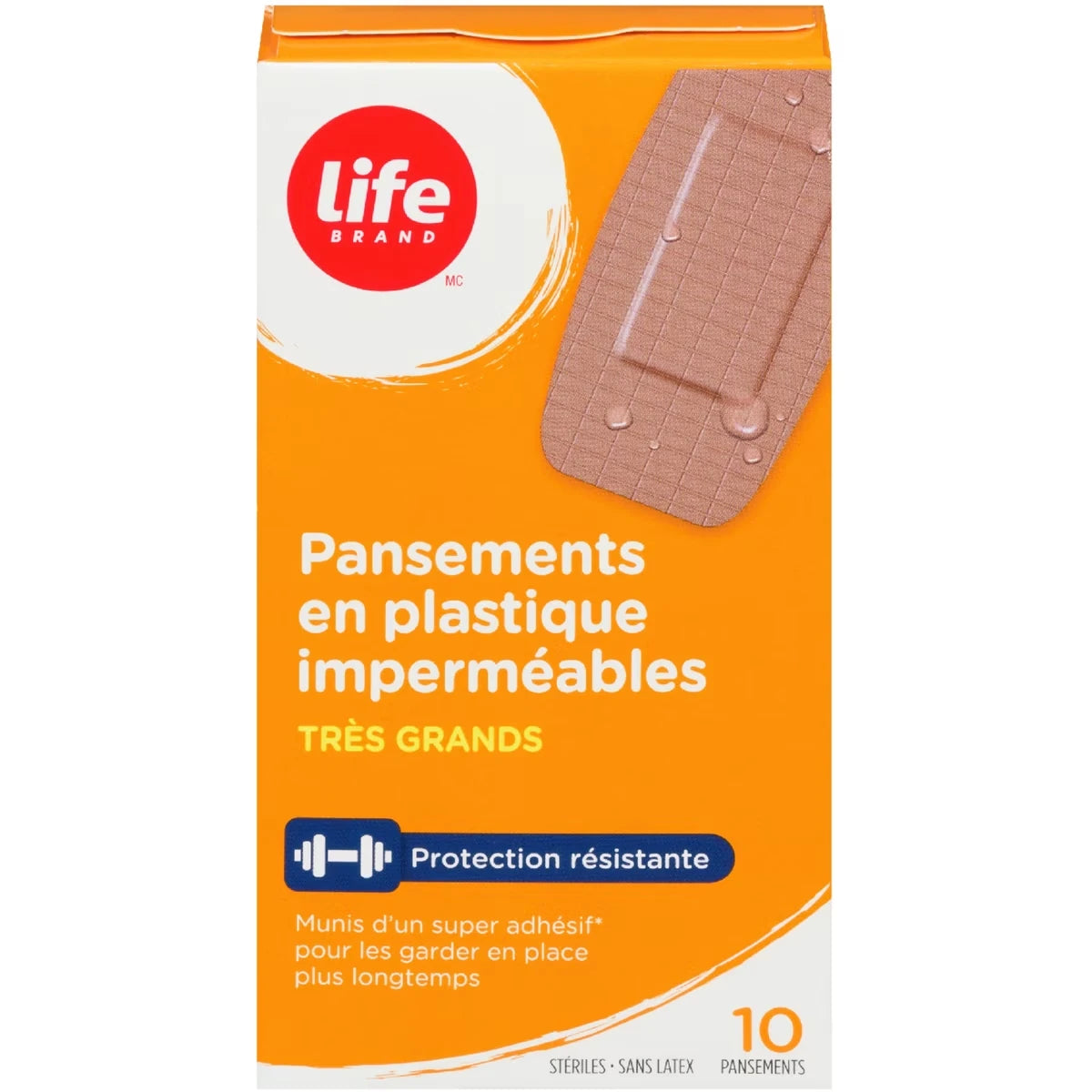Pansements en plastique imperméables, Très grands, Protection résistante