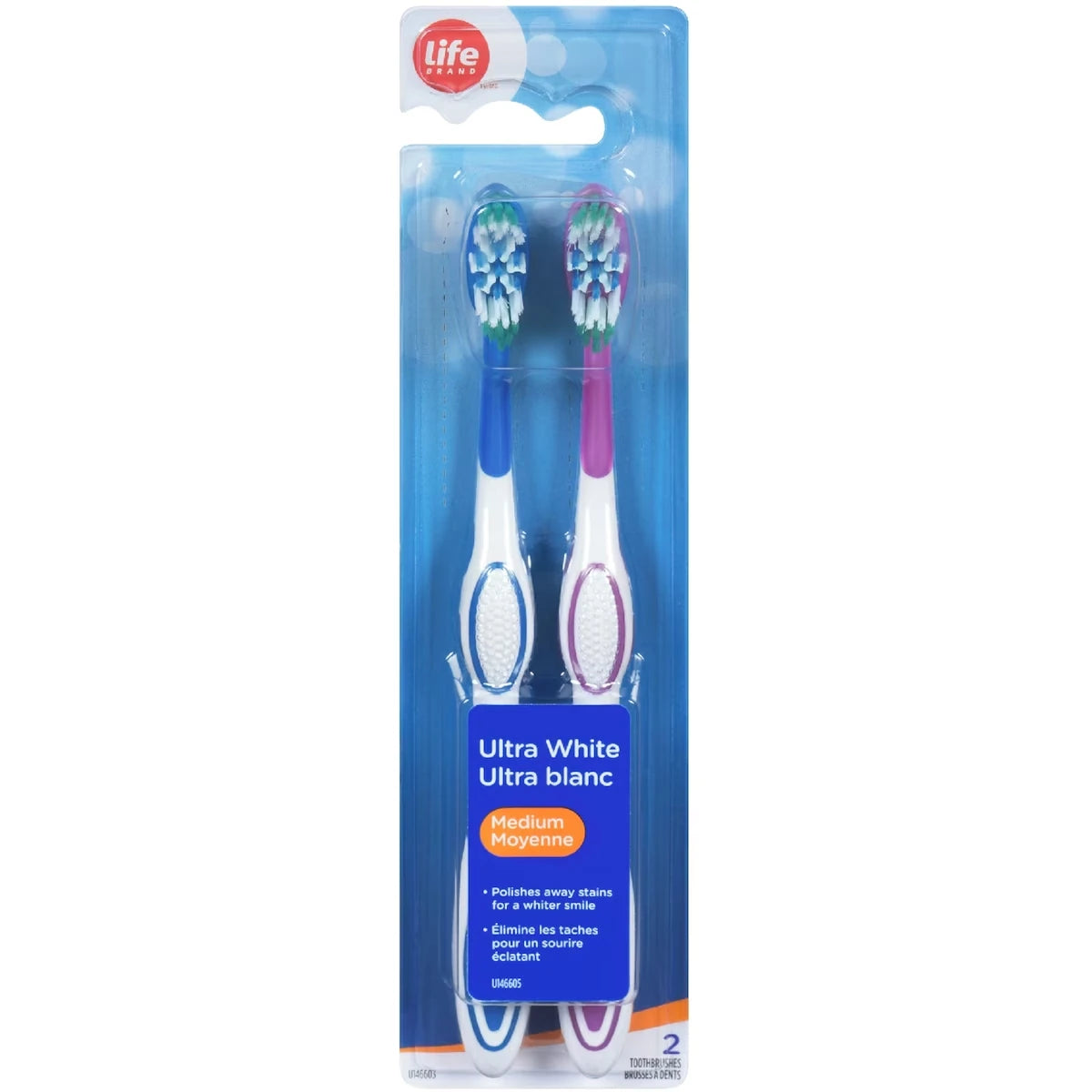 Ultra blanc brosse à dents moyen