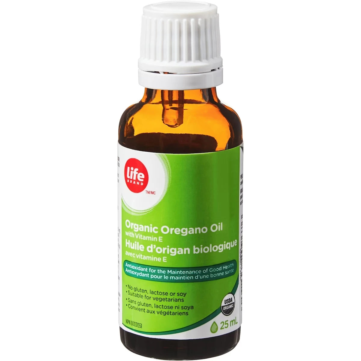 Huile d’origan biologique avec vitamine E