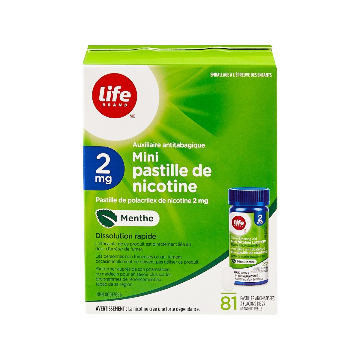 Mini Pastille de nicotine 2 mg