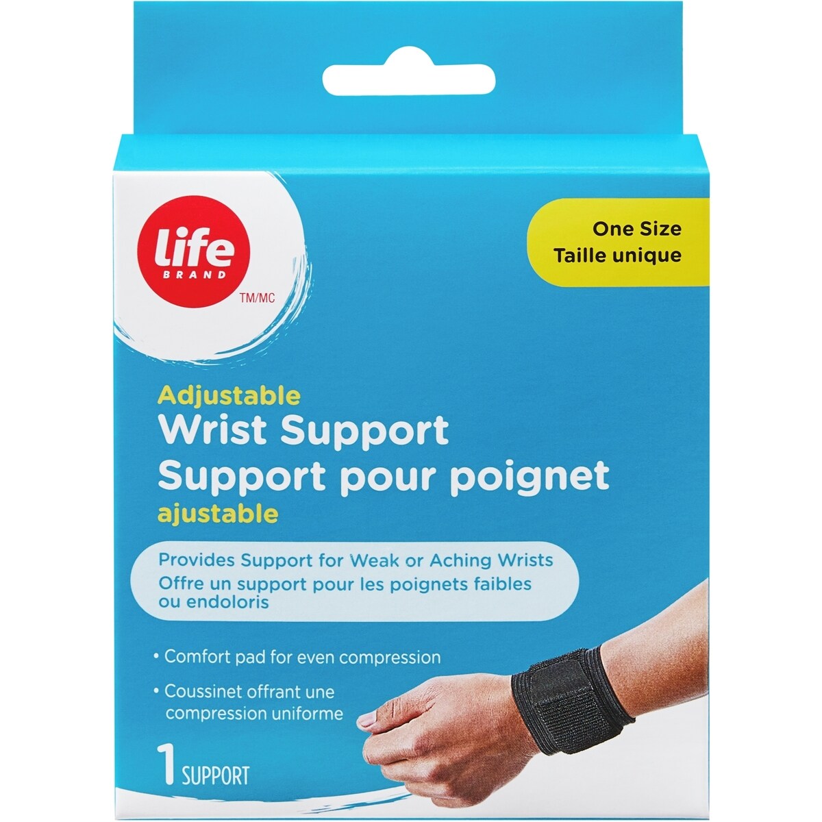 Support pour poignet ajustable One Size