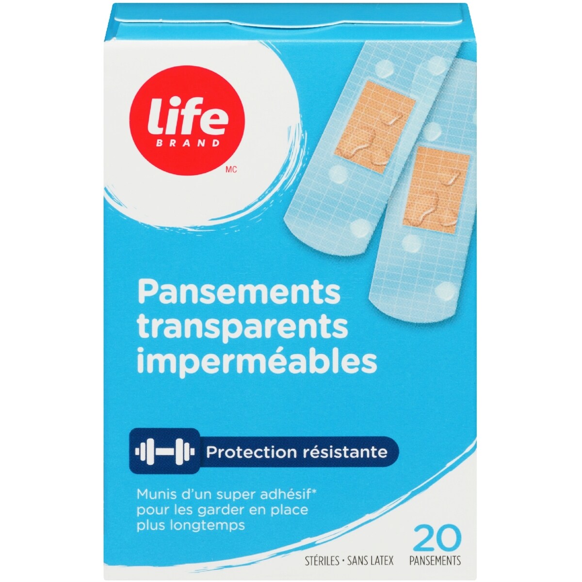 Pansements transparents imperméables, Protection résistante
