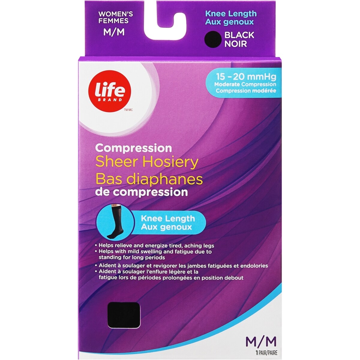 Chaussettes de compression aux genoux M 15-21