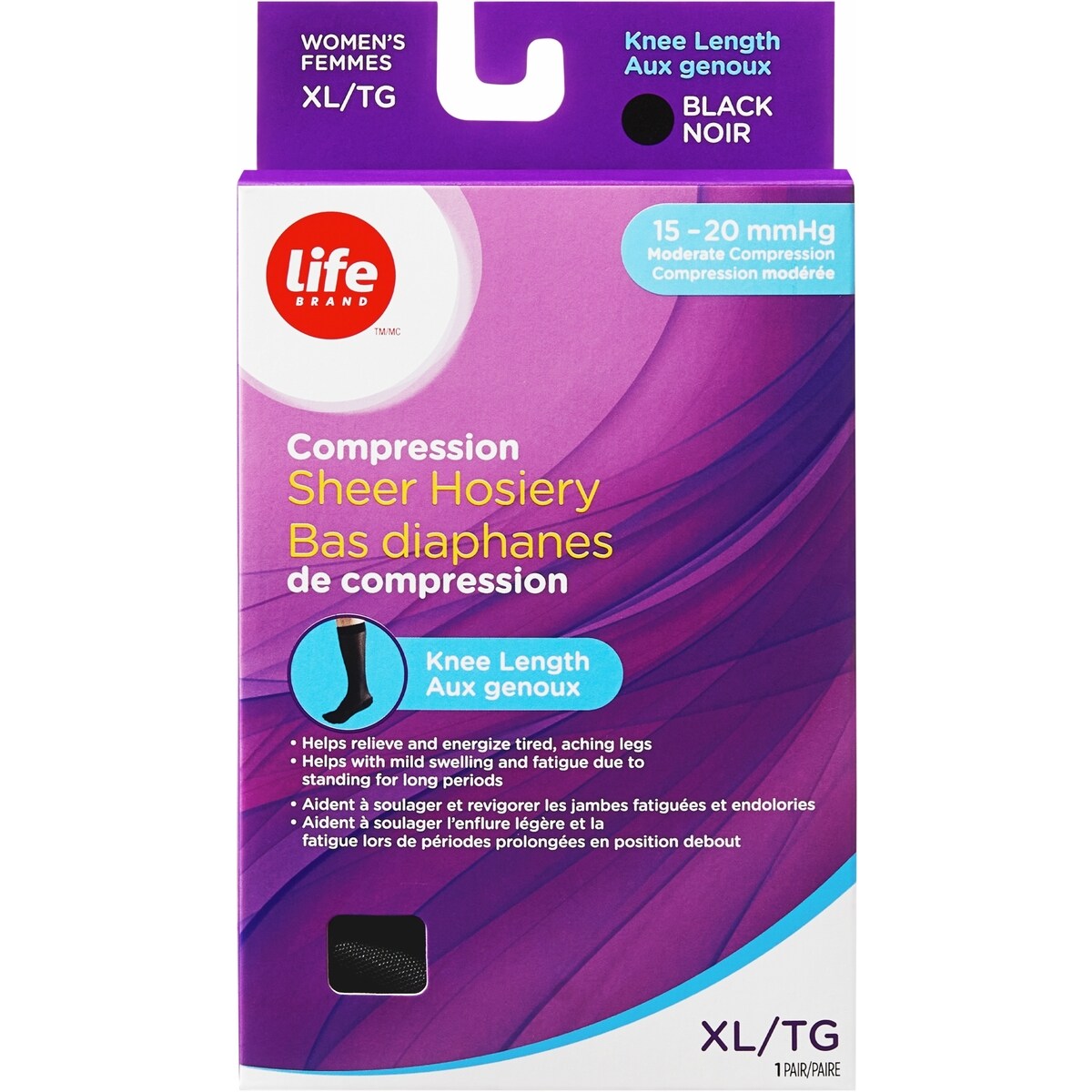 Chaussettes de compression aux genoux XG 15-21
