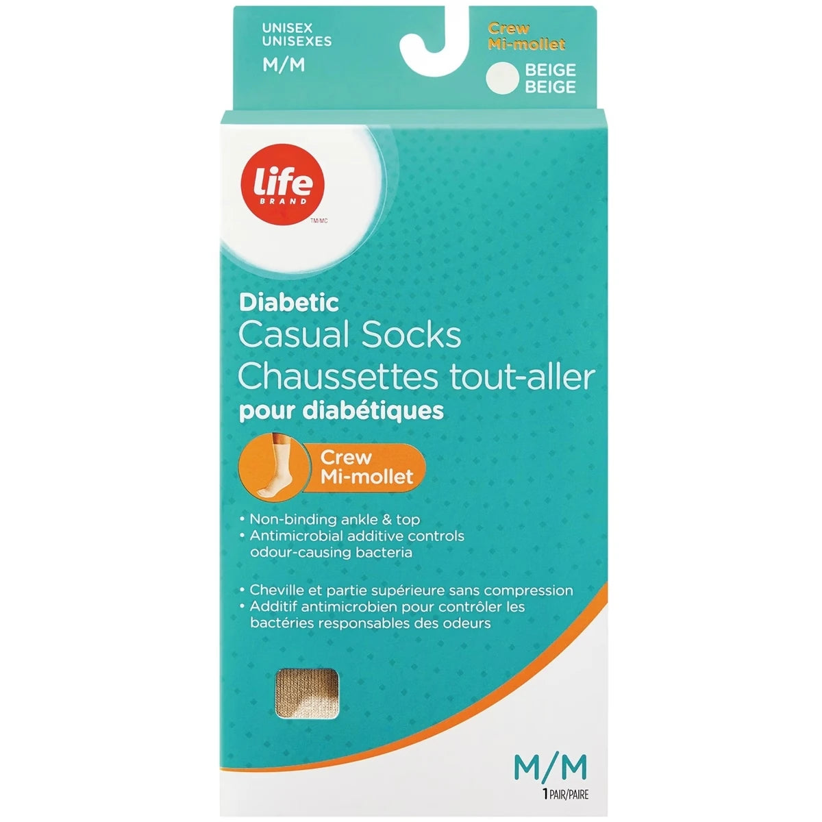 Chaussettes tout-aller pour diabétiques