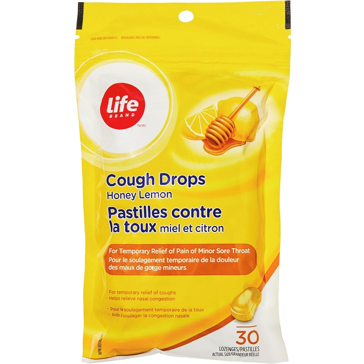 Pastilles contre la toux miel et citron