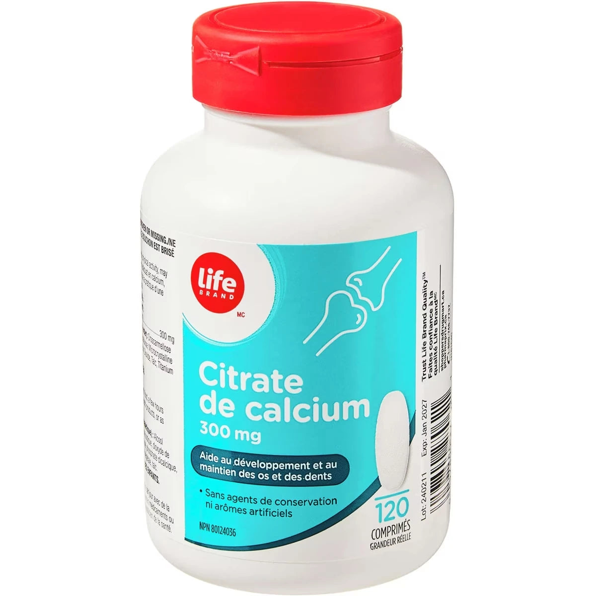 Citrate de calcium 300 mg
