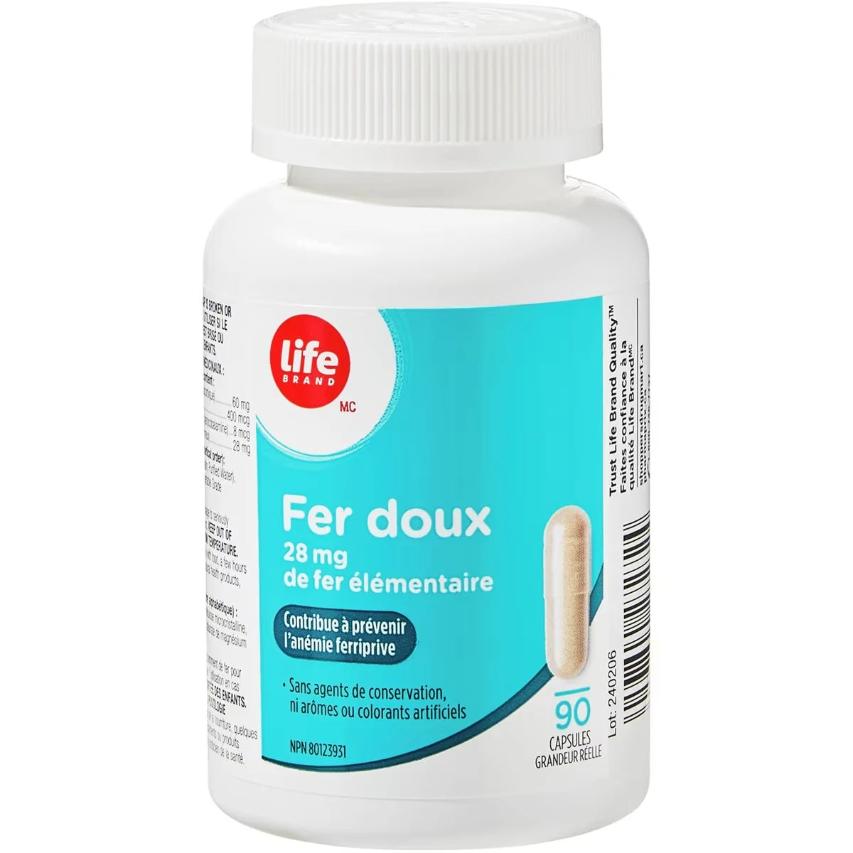Fer doux 28 mg  de fer élémentaire