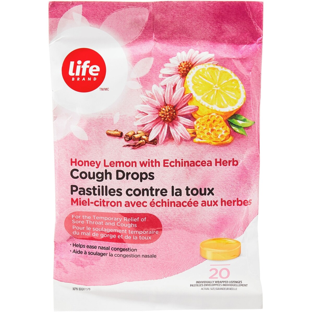 Pastilles contre la toux au miel et citron avec échinacée