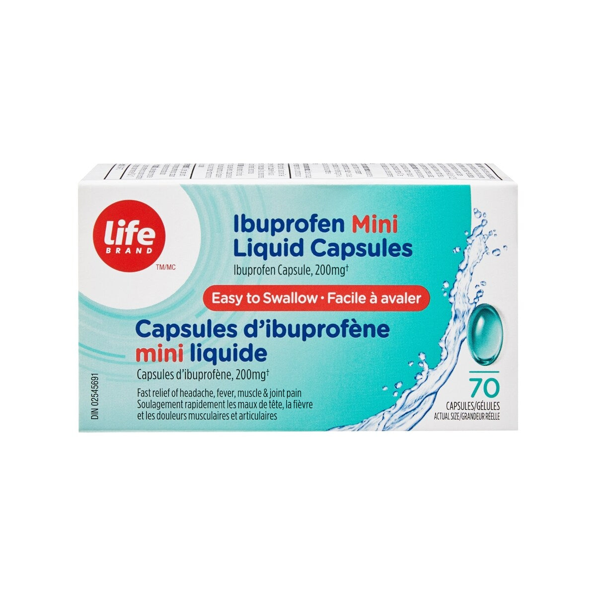 Capsules d’ibuprofène
mini liquide