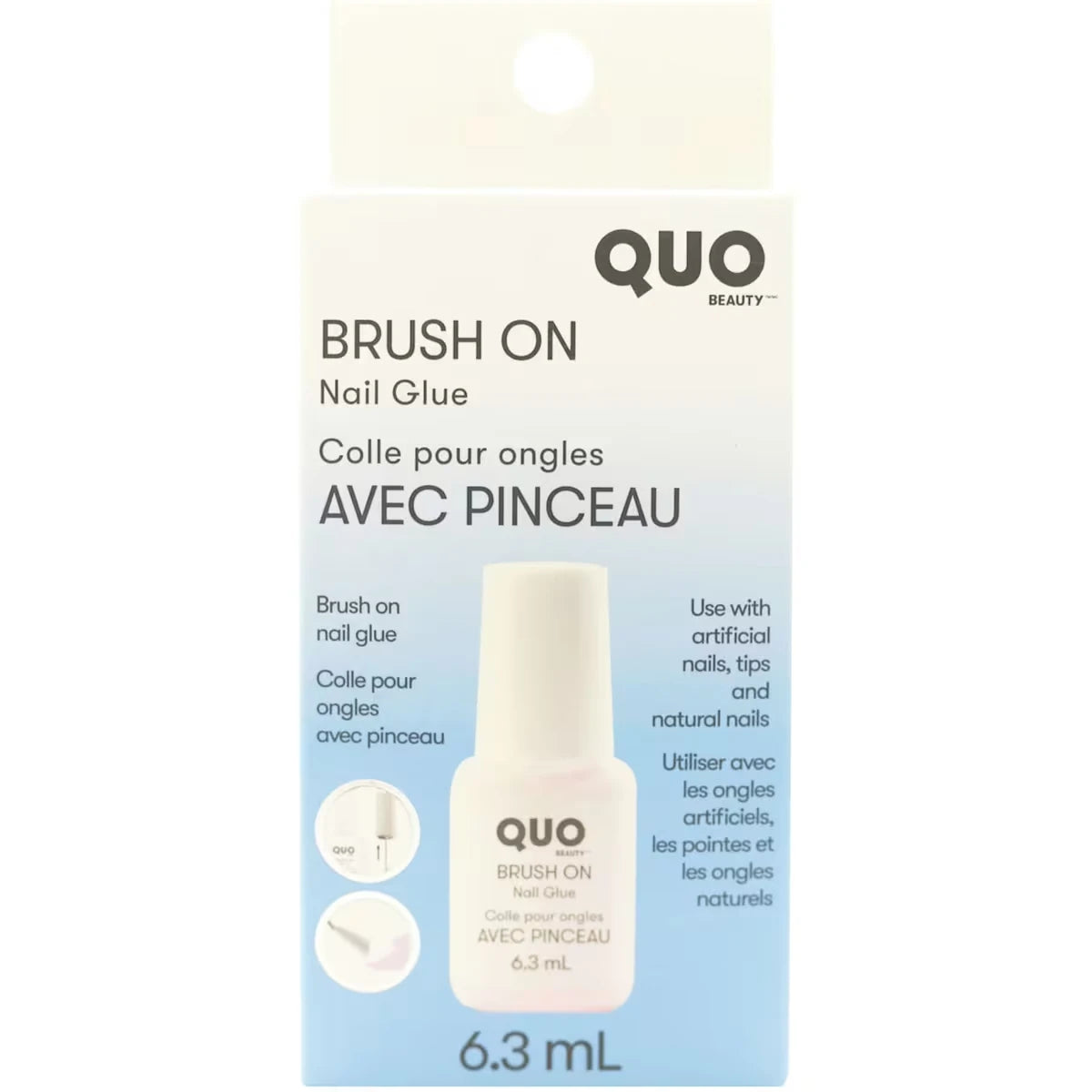 Nail glue brush on