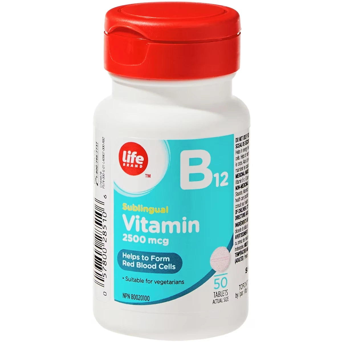 Vitamine B-12 sublinguale 2500 mcg