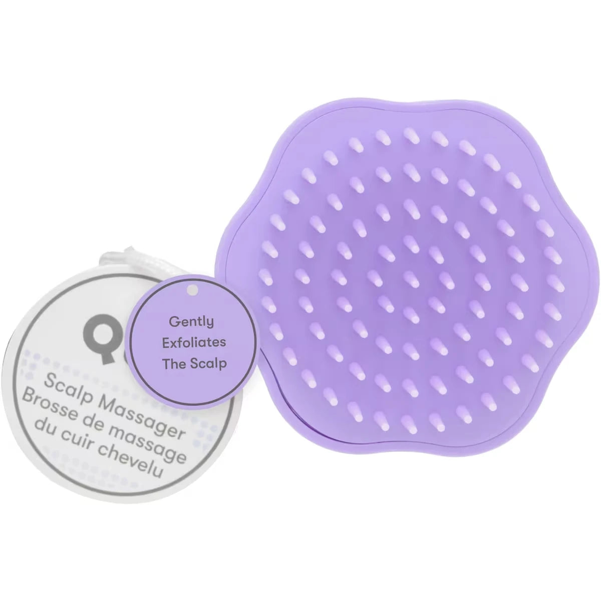 Mini brosse de massage du cuir chevelu violette
