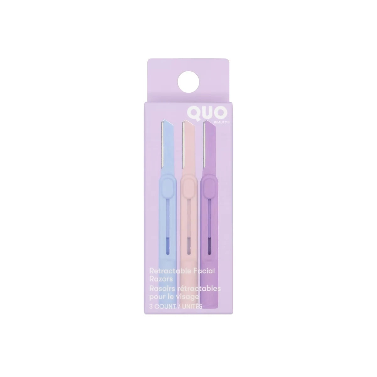 Retractable Facial Razors 3 Count
