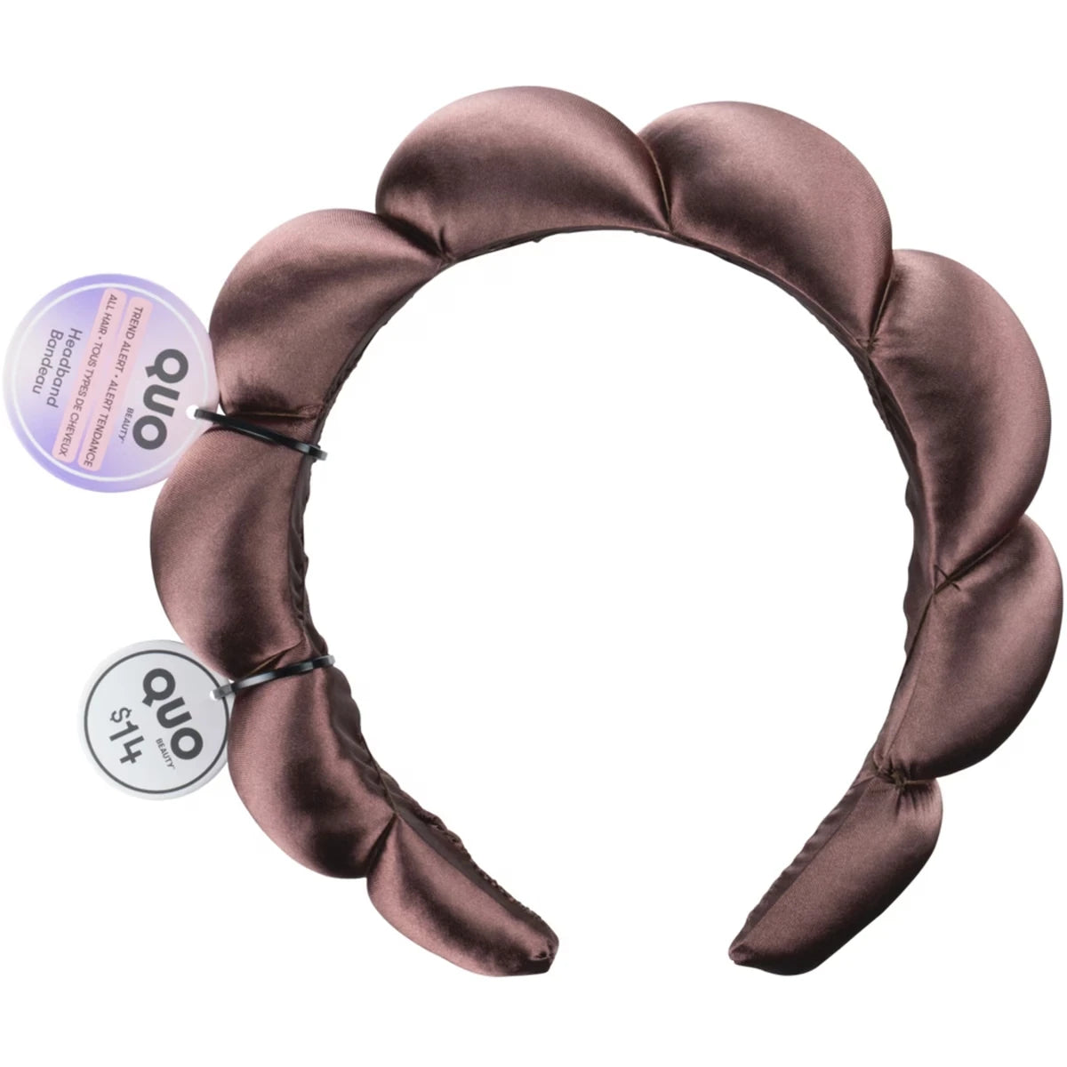 Puffer Bubble Mocha Satin Headband