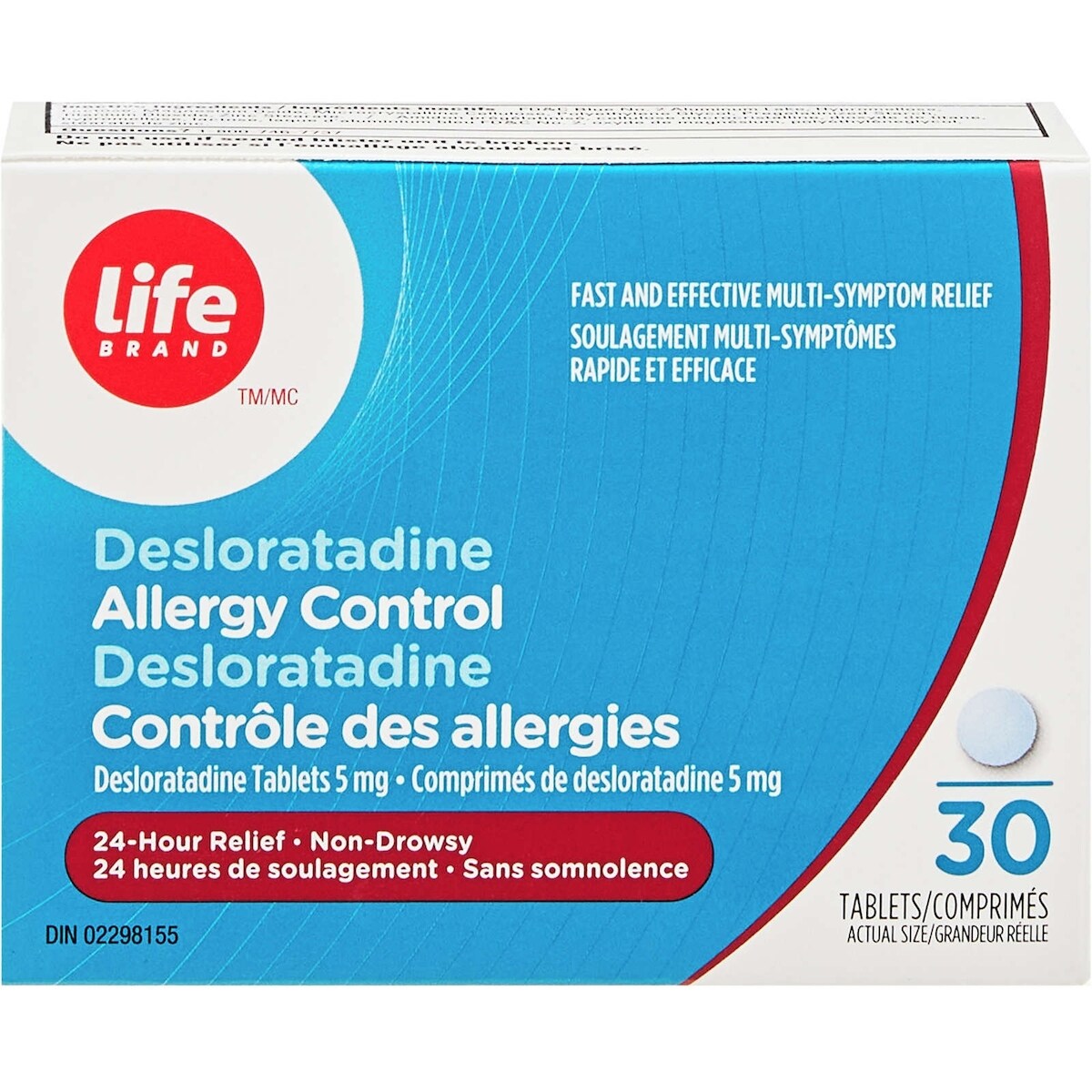 DESOLORATADINE CONTRÔLE DES ALLERGIES
Comprimés de desloratadine 5mg