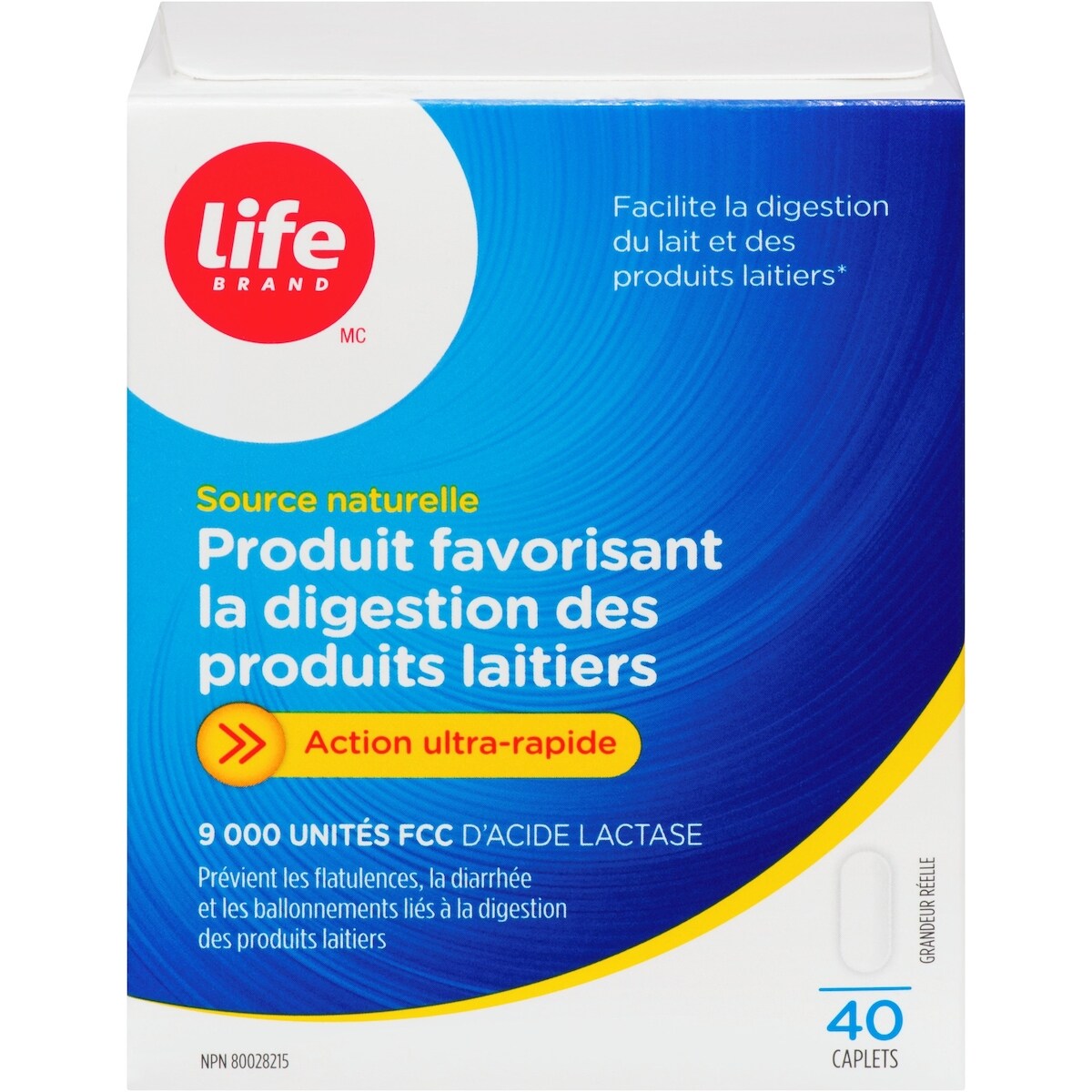 Produit favorisant la digestion des produits laitiers Actions ultra-rapide