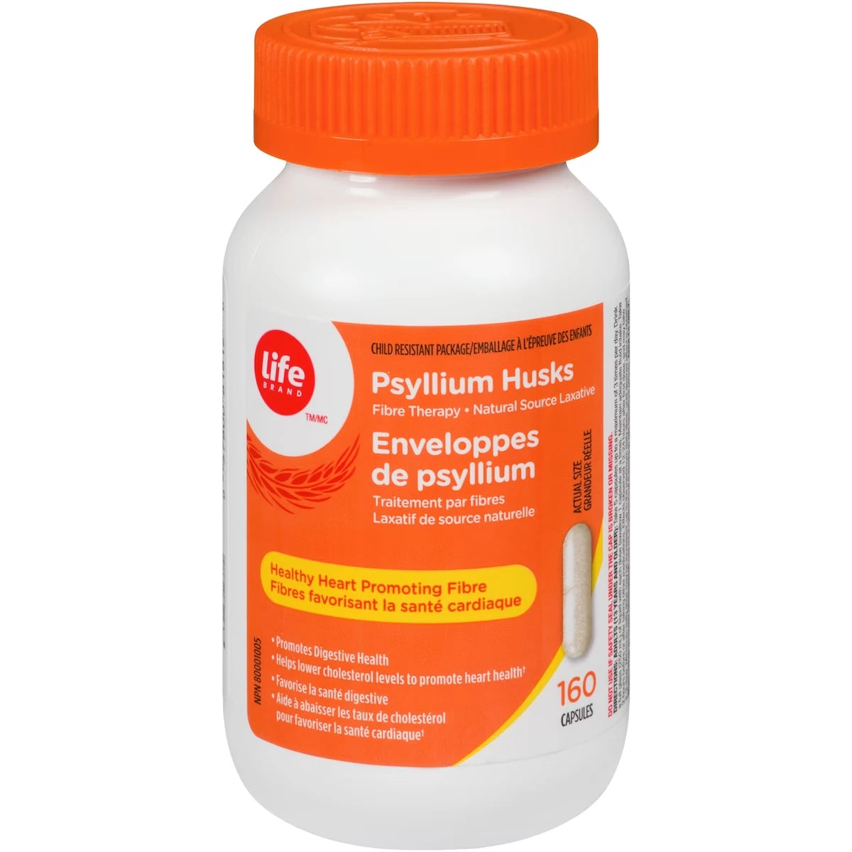 Enveloppes de psyllium Traitement par fibres Laxatif de source naturelle