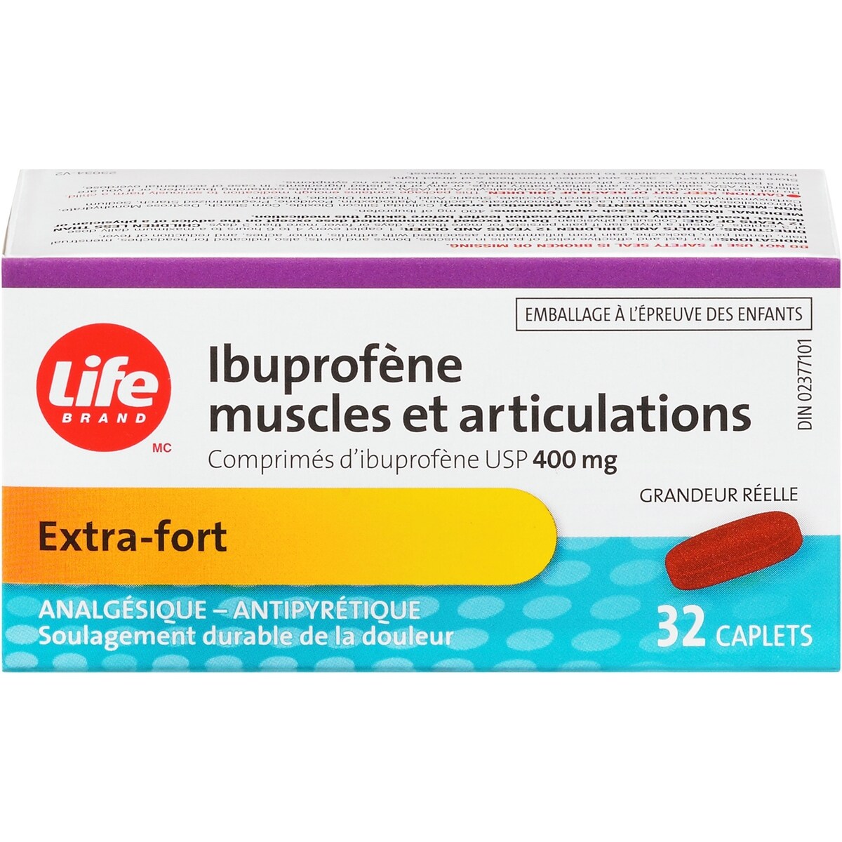 IBUPROFÈNE MUSCLES ET ARTICULATIONS
Comprimés d’Ibuprofène USP 400 mg