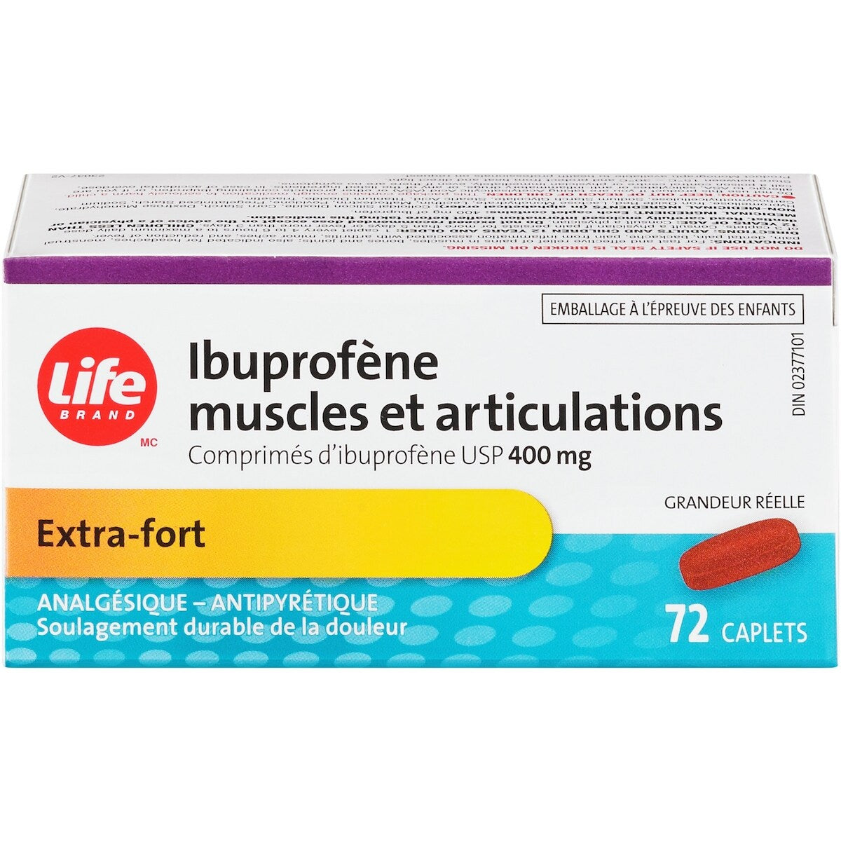 IBUPROFÈNE MUSCLES ET ARTICULATIONS
Comprimés d’Ibuprofène USP 400 mg