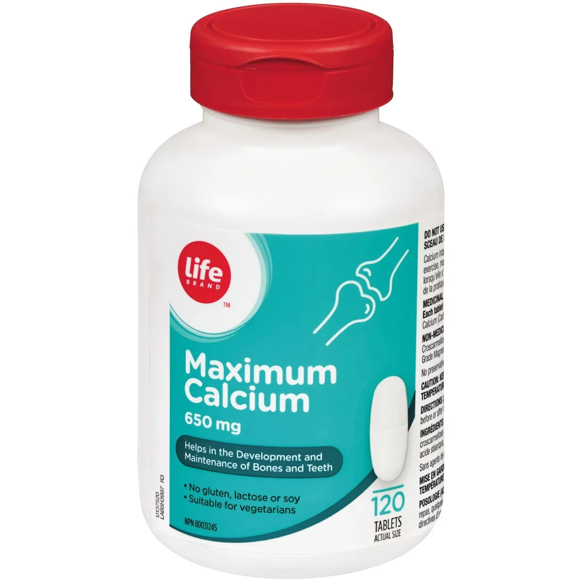 Calcium Maximum 650mg avec vit D3 400 UI