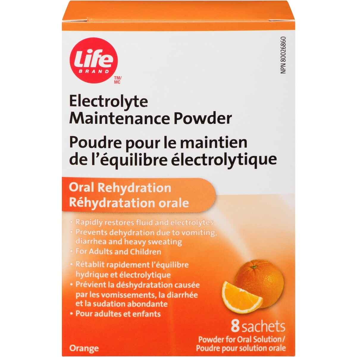 Poudre pour maintien des électrolytes