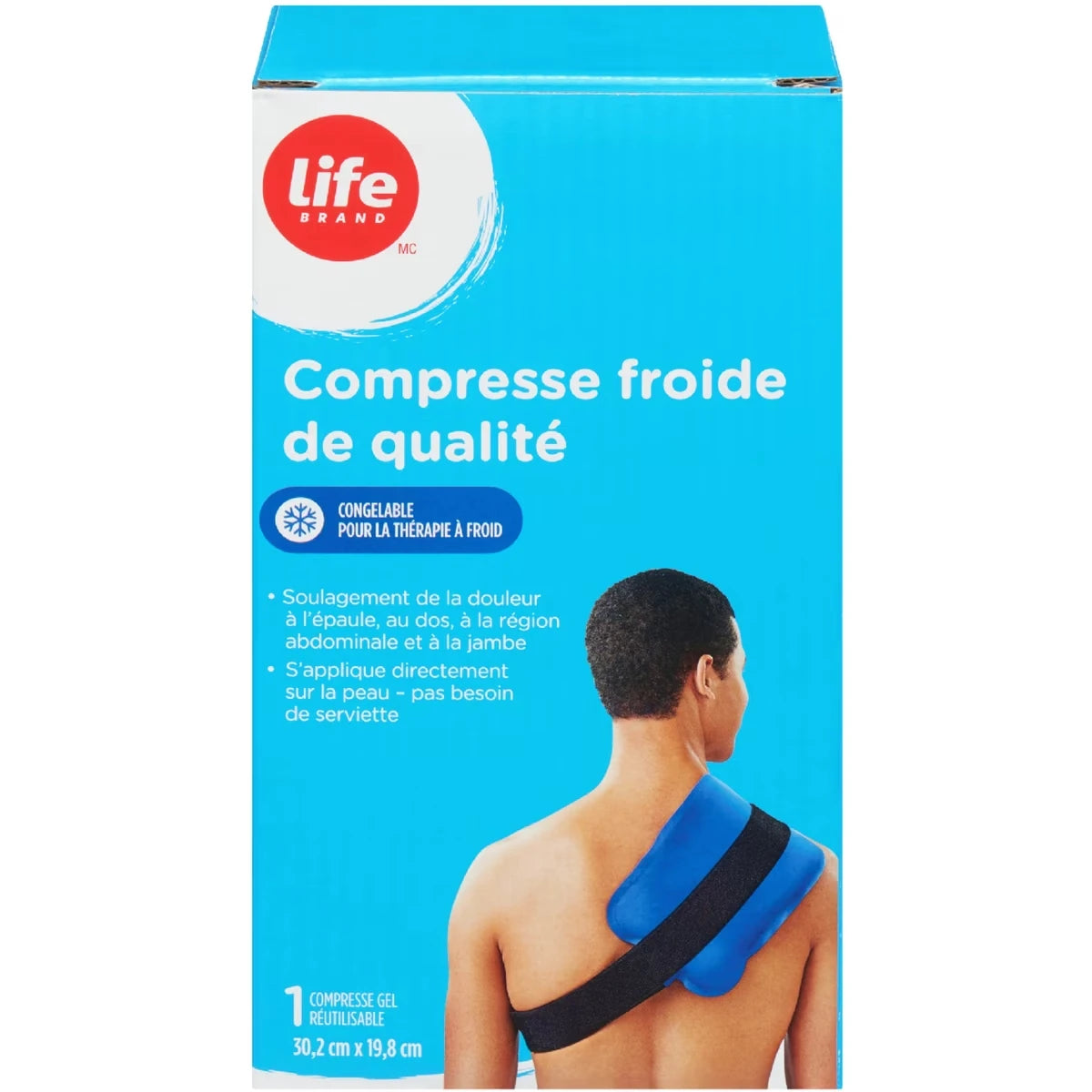 Grande Compresse Froide De Qualité Avec Sangle Attachee