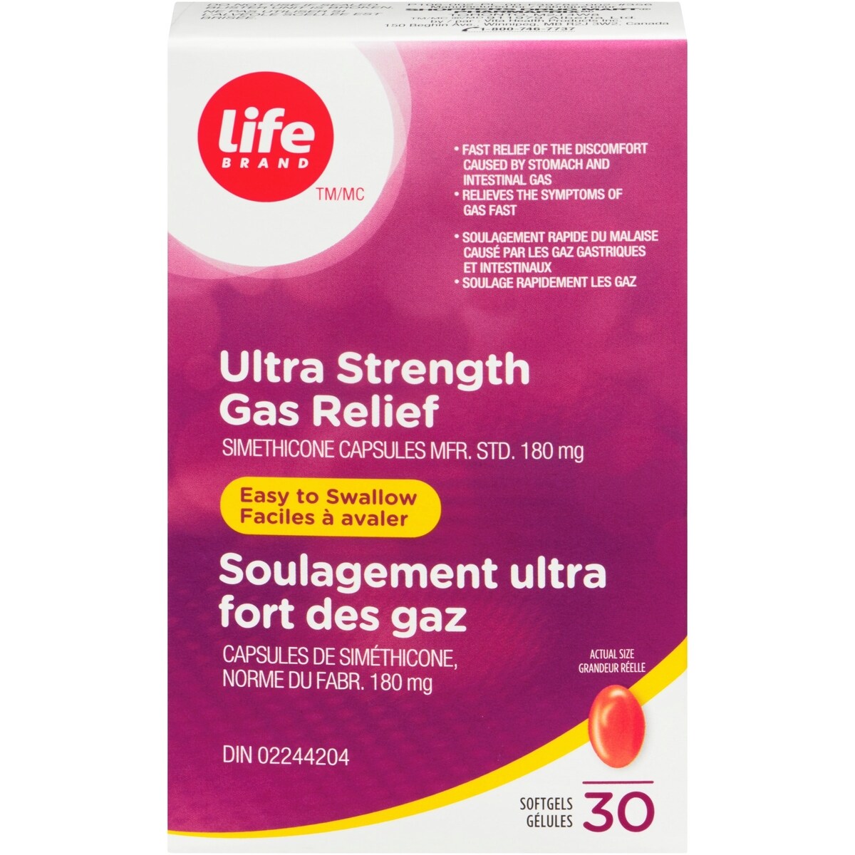 Soulagement ultra fort des gaz