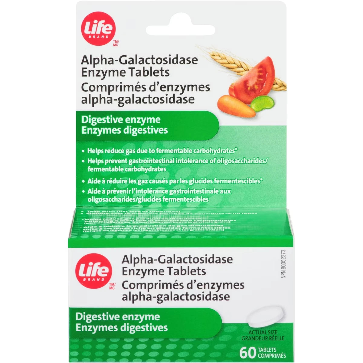 Comprimés d’enzymes alpha-galactosidase