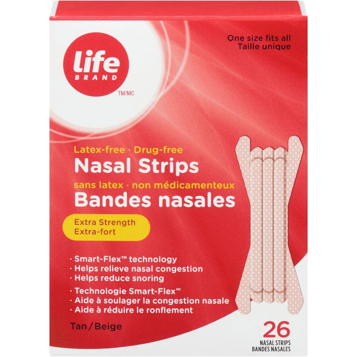 Bandes nasales Extra-fort Beige