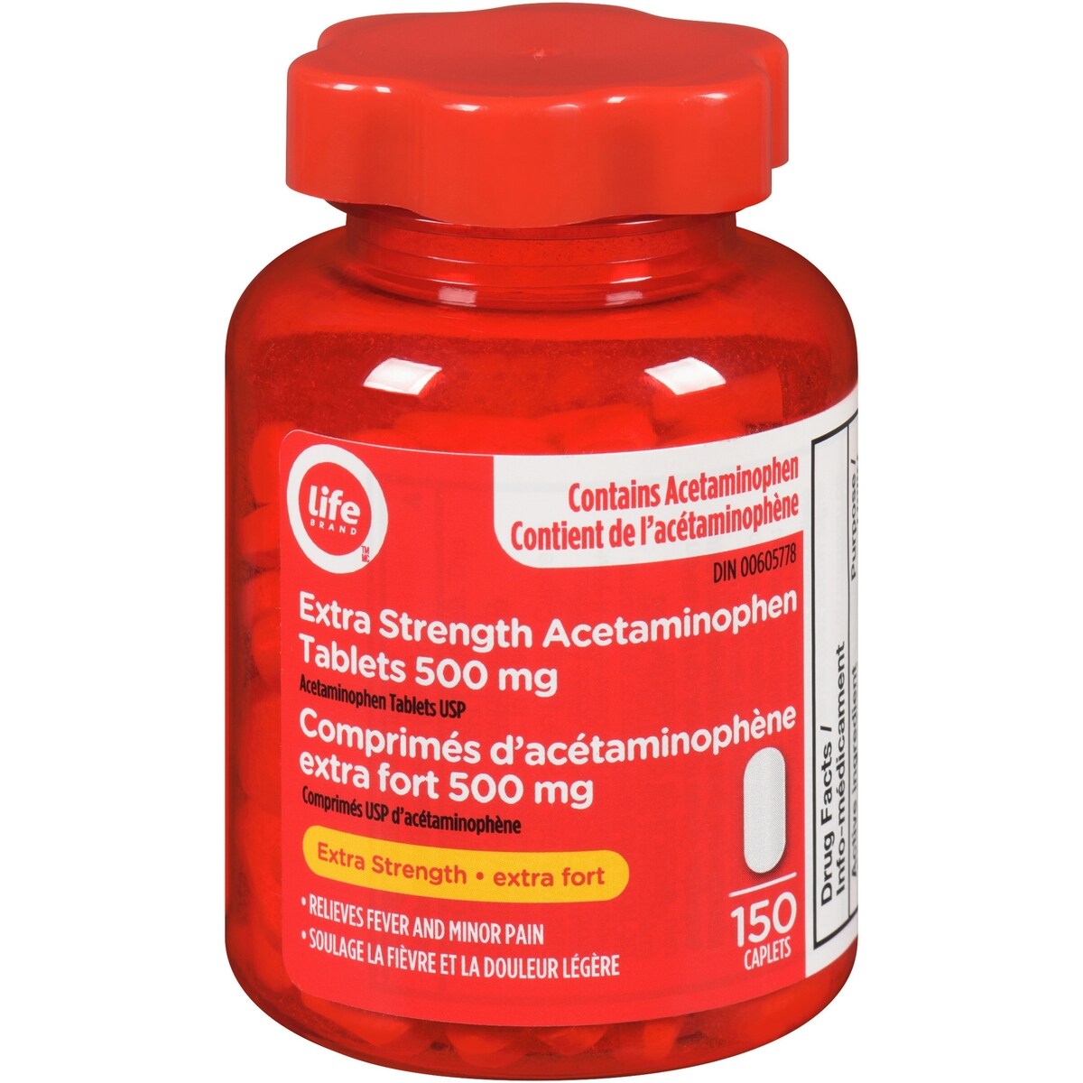 Comprimés d’acétaminophène extra fort 500 mg