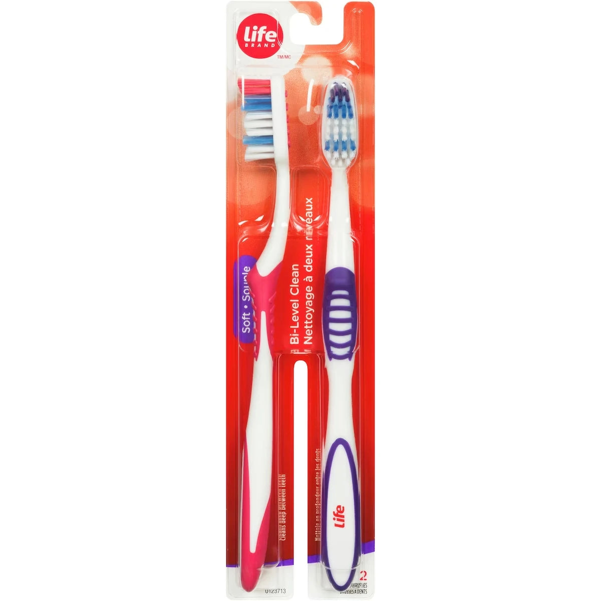 La brosse à dents souple Bi-Level