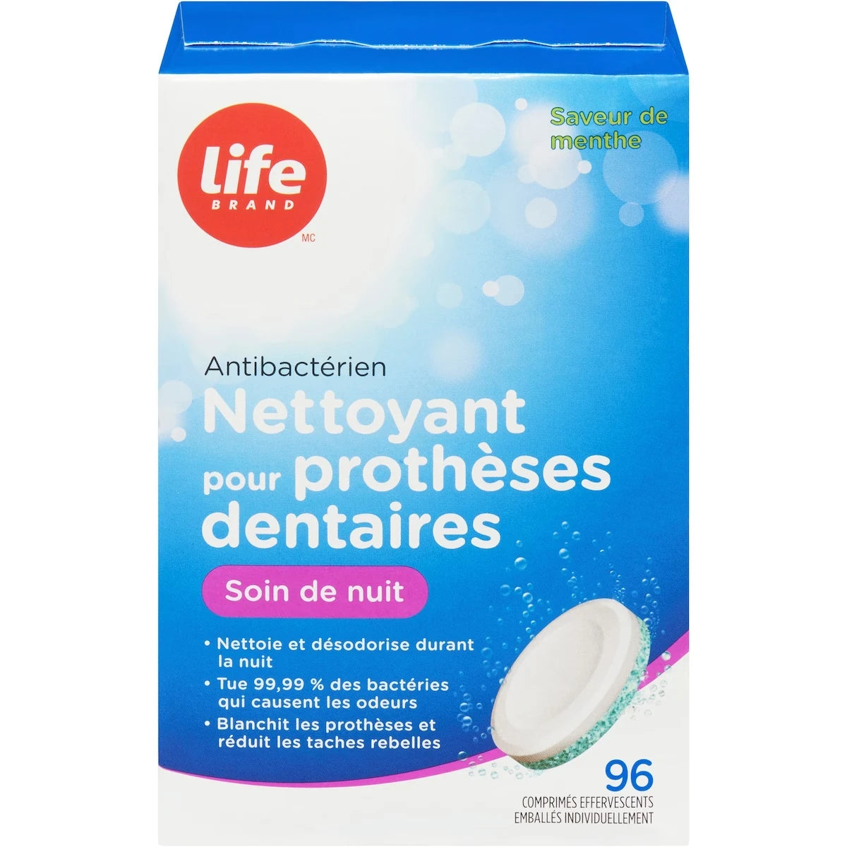 Le Nettoyant pour prothèses dentaires Nuit