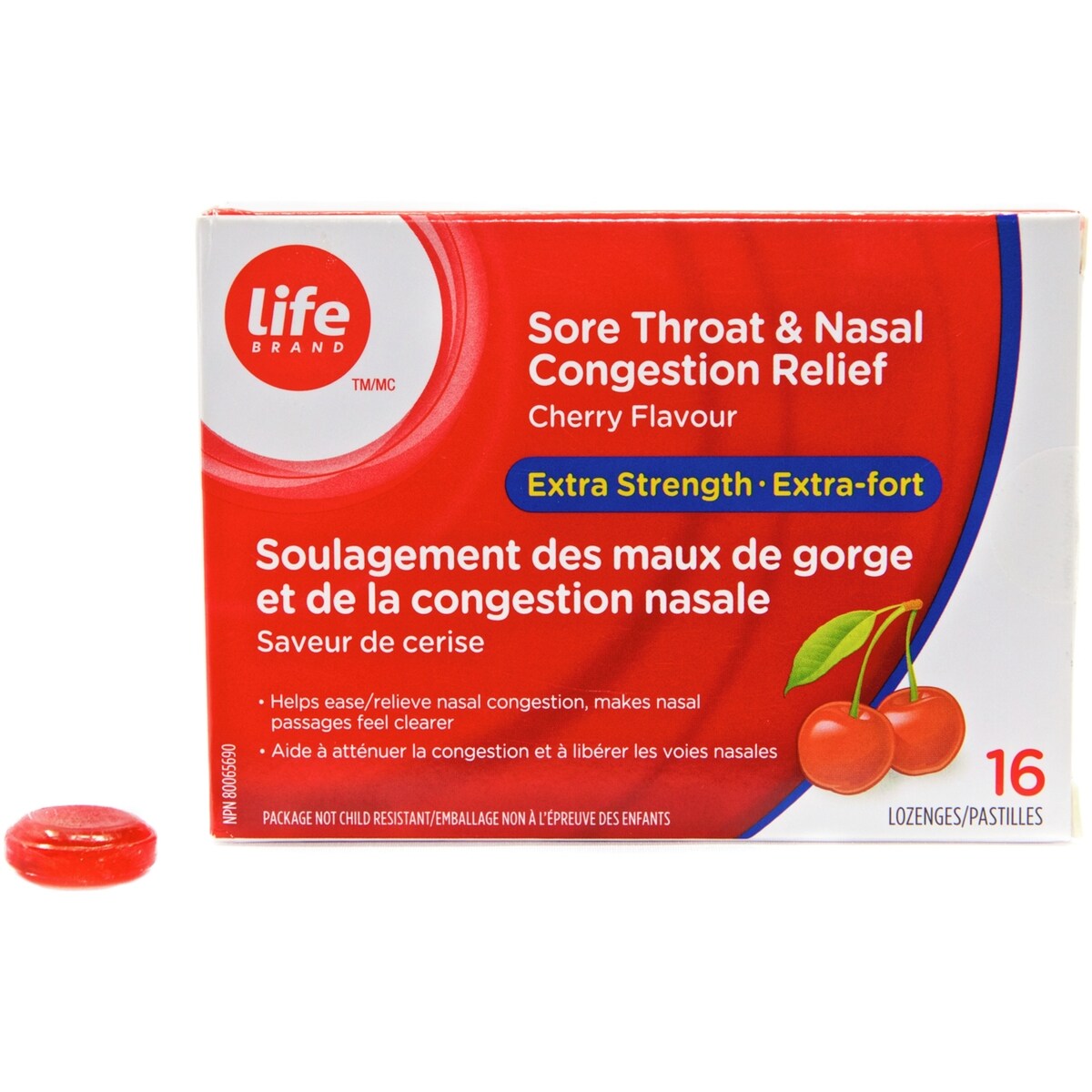 Soulagement des maux de gorge et de la congestion nasale Extra-fort Cerise