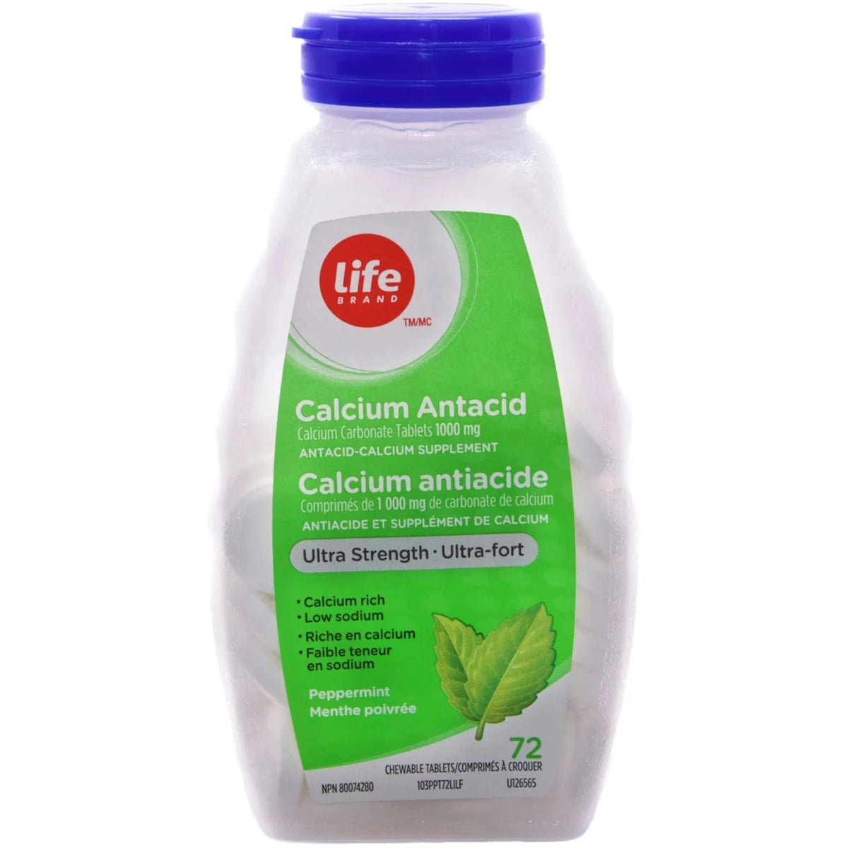 Ultra fort calcium antiacide menthe poivree