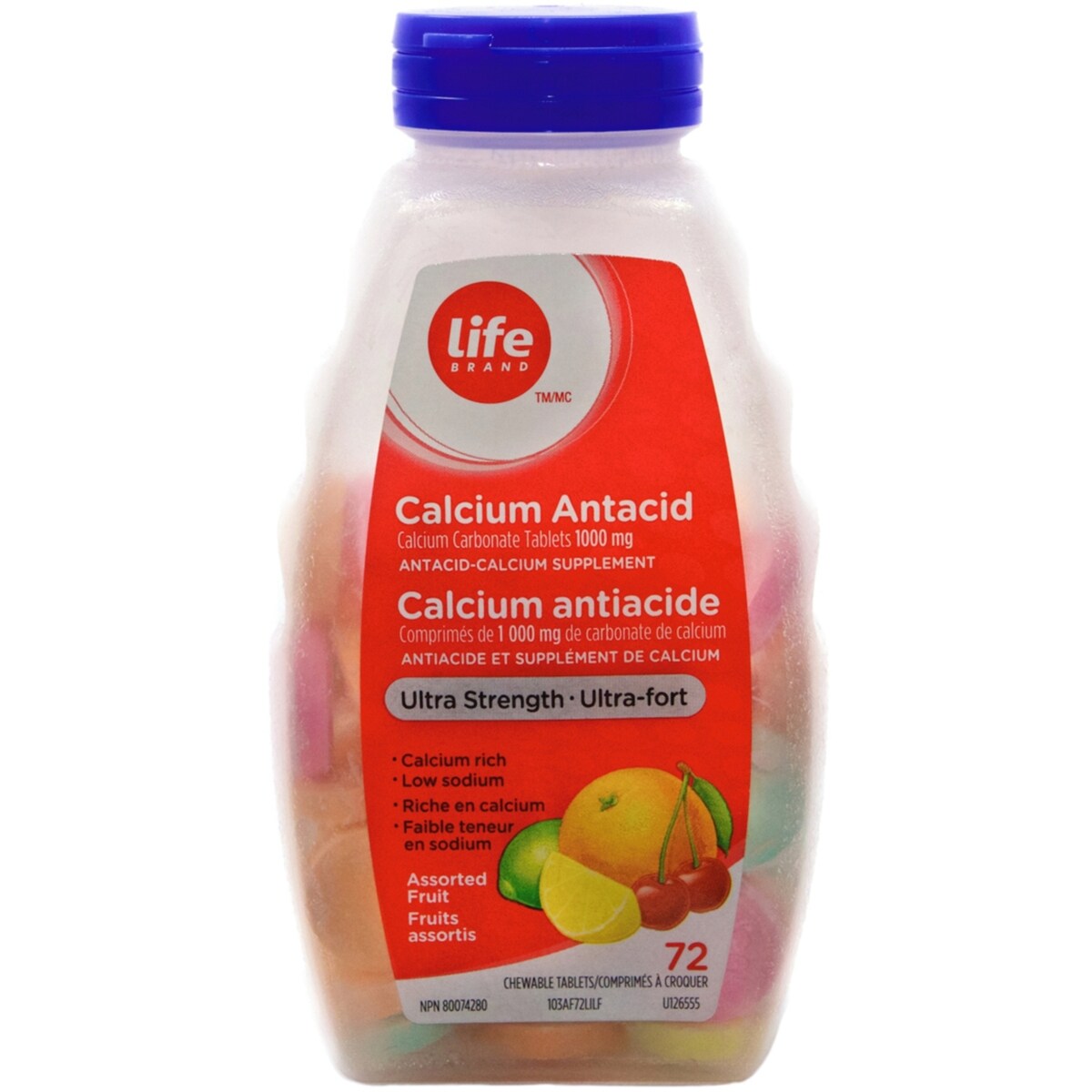 Calcium Antiacide Ultra Fort fruits varies 72ct