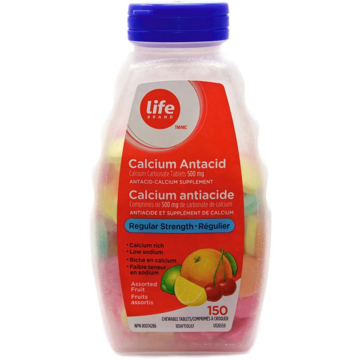Regulier calcium antiacide fruits assortis